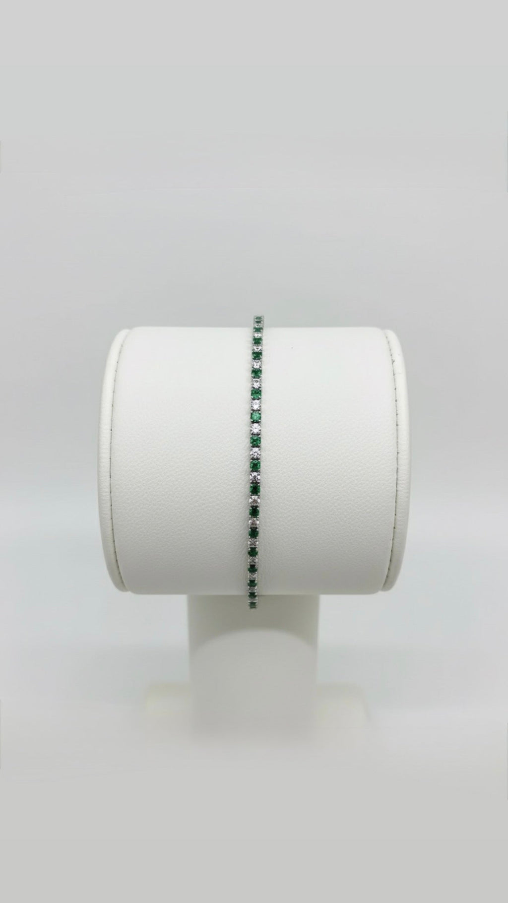 BRACCIALE TENNIS VERDE E BIANCO