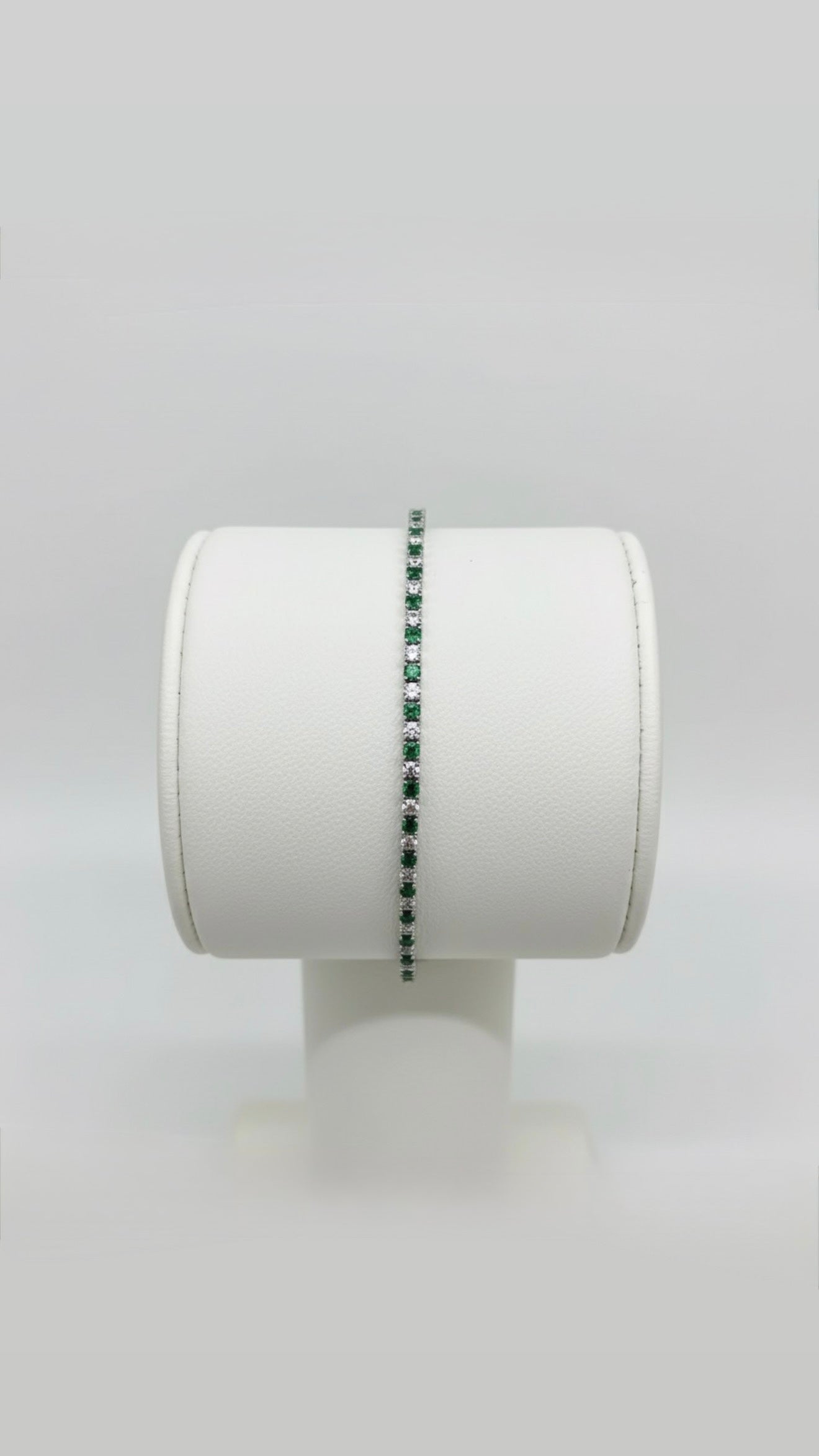 BRACCIALE TENNIS VERDE E BIANCO